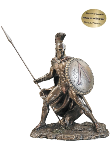 Figurka Leonidas król Sparty Veronese w dynamicznej pozie prezent dla żołnierza i oficera