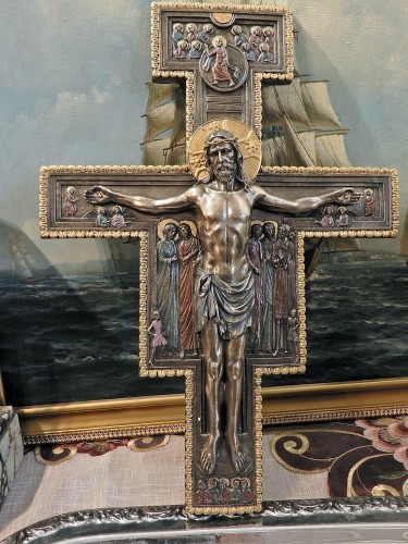 Markowy krzyż Veronese inspirowany słynnym krzyżem z San Damiano i tradycją świętego Franciszka z Asyżu