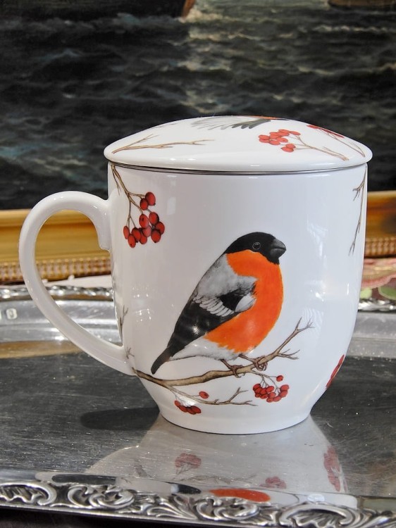 kubek porcelanowy kolekcja ptaki