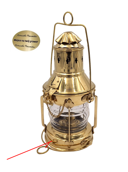Lampa mosiężna okrętowa