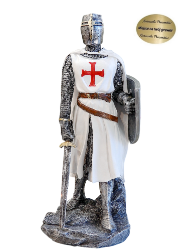 figurka rycerza templariusza na prezent