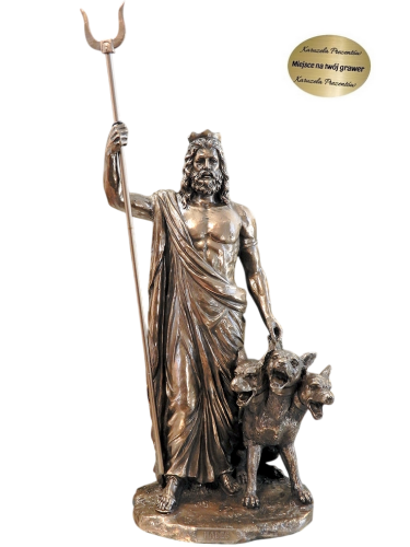 Figurka Hadesa z Cerberem Veronese, mitologiczny bóg podziemi w stylu antycznym