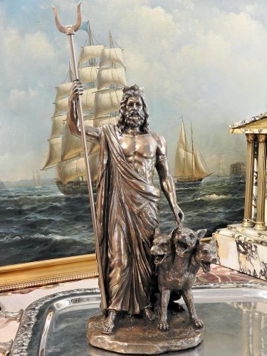 Hades z Cerberem Veronese, ręcznie malowana figurka z mitologii greckiej