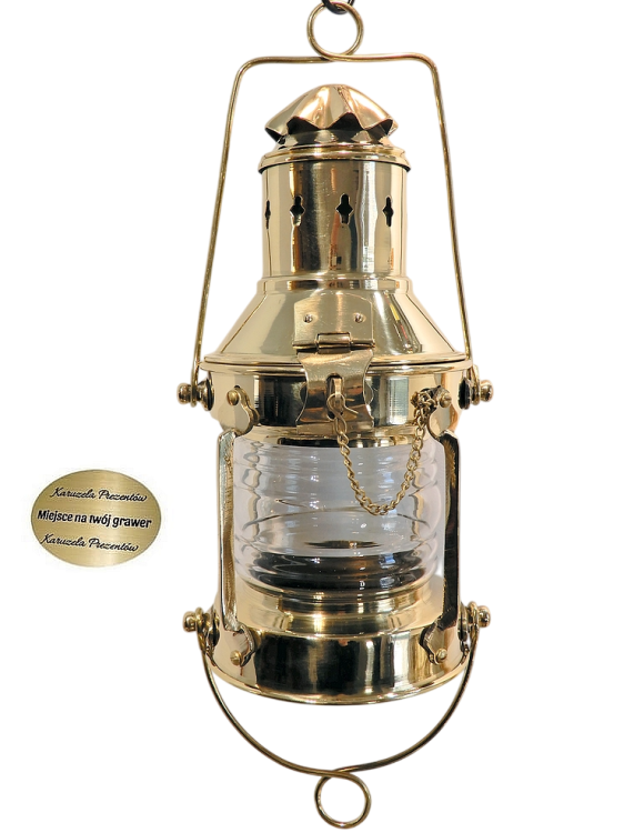 mosiężna lampa okrętowa replika prezent