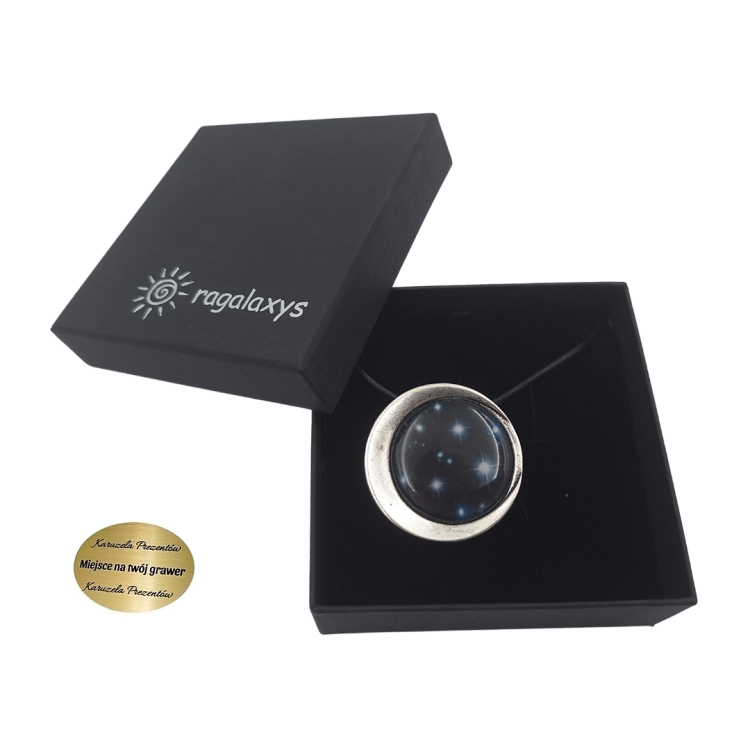 Naszyjnik Stellar Moon z kaboszonem w formie nocnego nieba