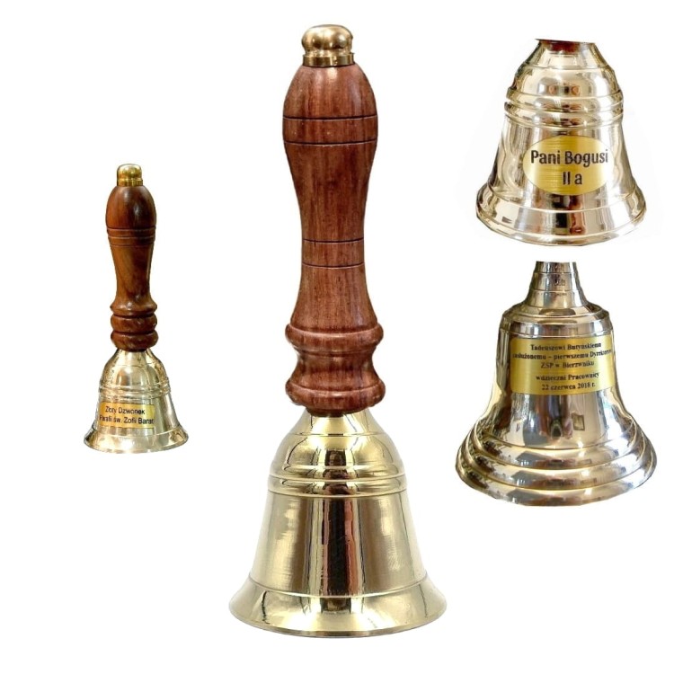 dzwonek szkolny na prezent z dedykacją