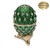 Szkatułka Fabergé w zielonej emalii jako eleganckie opakowanie na obrączki