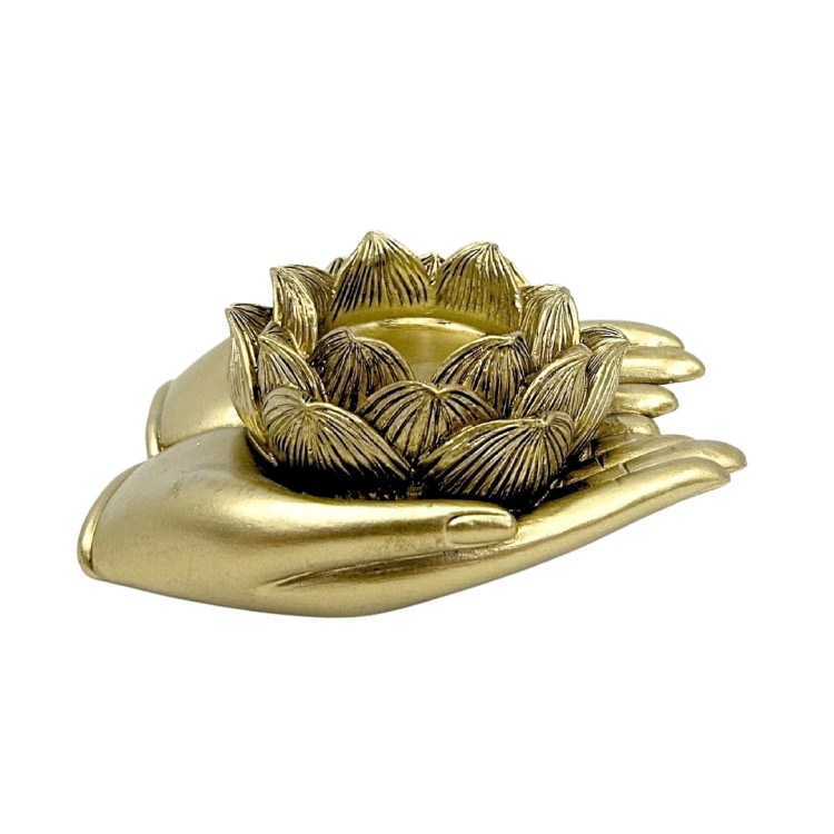 Dekoracyjny świecznik glamour na tealight, idealny do salonu lub spa