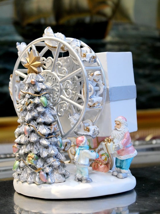 Świąteczna pozytywka Karuzela Diabelski Młyn grająca Cicha noc prezent rodzinny