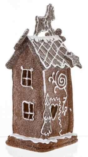 Chatka jak z piernika, domek podświetlany na święta do biura i do domu