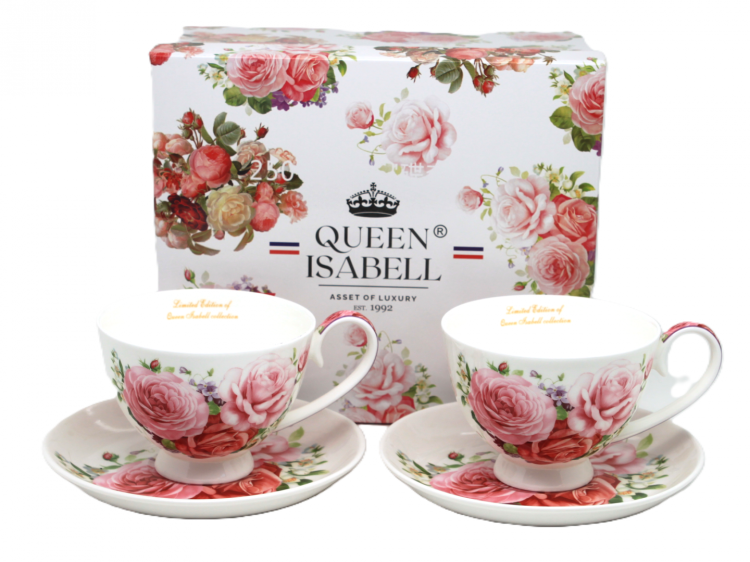 Kwiatowy komplet porcelany na Dzień Kobiet i każdą okazję