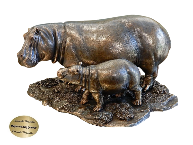 Figurka hipopotam mama z małym