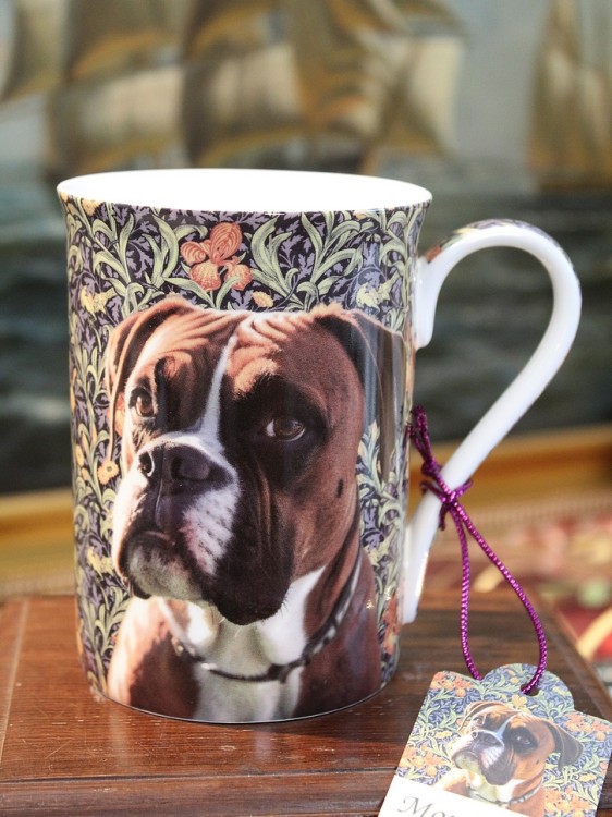 Stylowy kubek porcelanowy 350 ml prezent dla fana rasy Boxer
