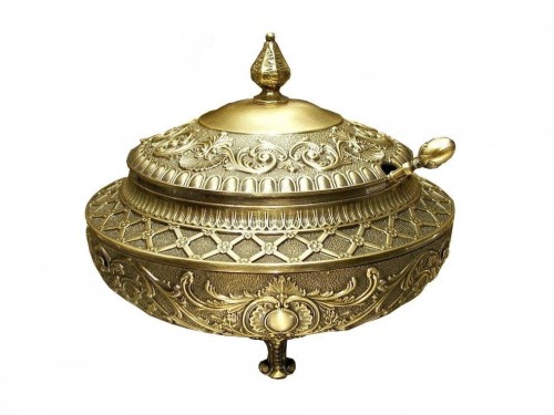 prezent na urodziny złota cukiernica z lyżeczką