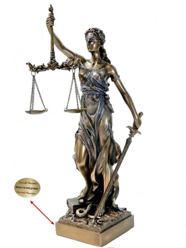 Figurka Temidy Veronese dla adwokata do kancelarii i gabinetu