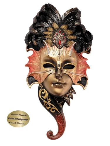 Wenecka maska sowy Veronese do salonu dla kolekcjonera dekoracji ściennych