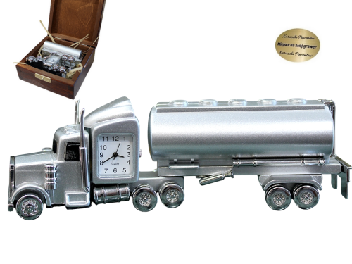 Zegar ciężarówka cysterna dla kierowcy TIR na biurko i do gabinetu