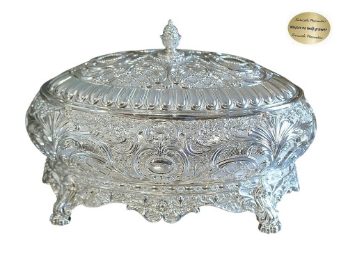 Posrebrzana szkatułka na biżuterię dla żony na rocznicę ślubu