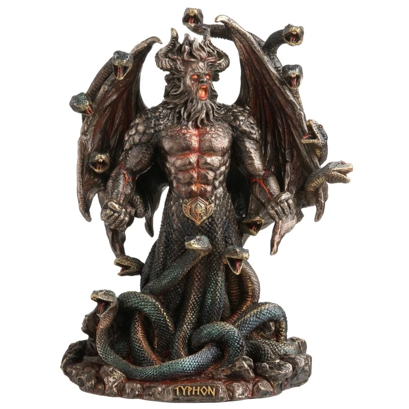 Figurka Tyfona Veronese z wężami i skrzydłami dla fana mitologii greckiej, potworów oraz świata fantasy