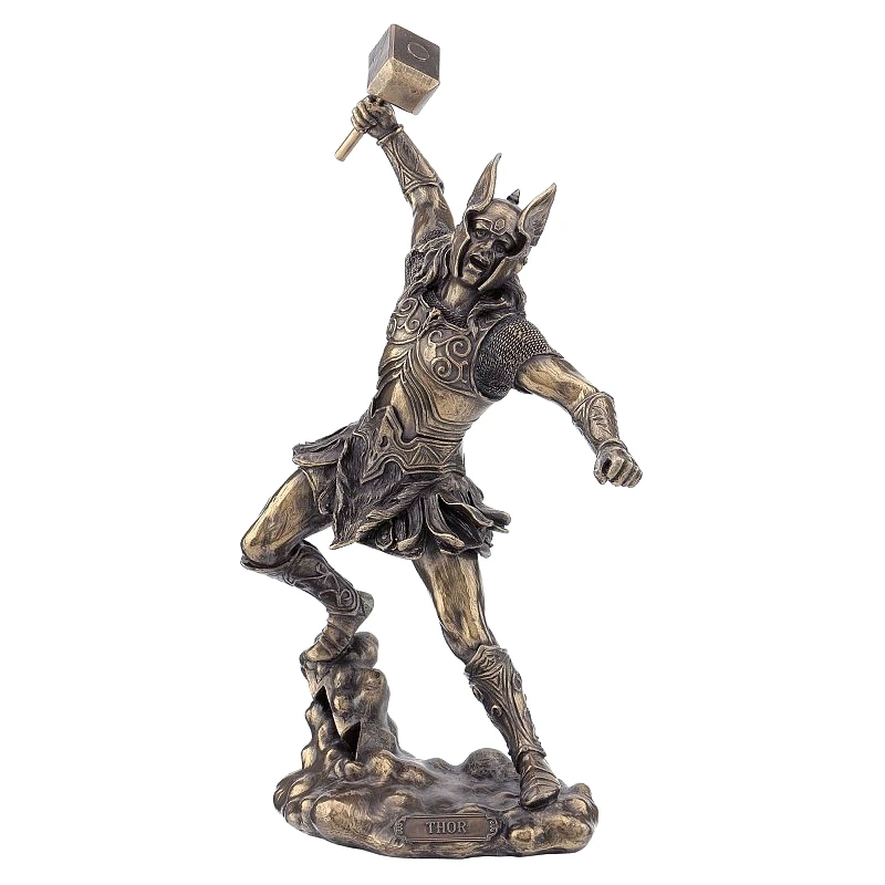 Figurka Thora Veronese z młotem Mjolnir dla kolekcjonera mitologii nordyckiej i wikingów