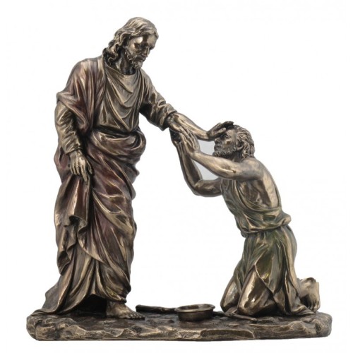 Figurka Jezusa uzdrawiającego niewidomego Veronese na prezent dla osoby wierzącej, kapłana lub katechety