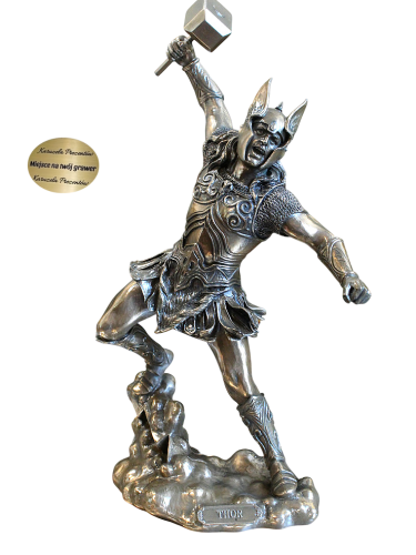Figurka Thora Veronese z młotem Mjolnir dla kolekcjonera mitologii nordyckiej i wikingów