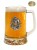 Szklany kufel kapitana 250 ml z cynowym żaglowcem Santa Maria, prezent i pamiątka dla żeglarza.