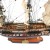 Model żaglowca USS Constitution z dokładnie odwzorowanym pokładem, armatami, olinowaniem i elementami wyposażenia