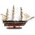 Model żaglowca USS Constitution 100 cm z pełnym ożaglowaniem, drewnianą podstawą i amerykańską banderą