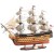 Model żaglowca HMS Victory 80 cm z płóciennymi żaglami, bogatym olinowaniem i drewnianą podstawą