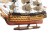 Model żaglowca HMS Victory 80 cm z trzema masztami, płóciennymi żaglami i rzędami dział na burtach