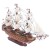 Wielki model żaglowca HMS Prince z drewna, z żaglami, olinowaniem i dekoracyjną podstawą