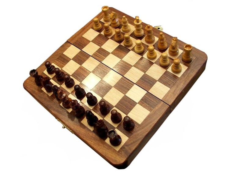 szachy magnetyczne drewno palisander