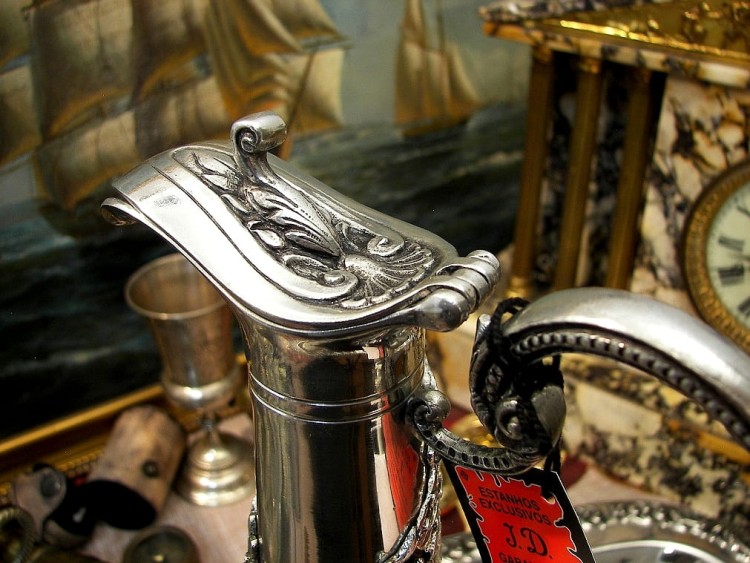 karafka, dzbanek, szkło, flakon, butla, gąsiorek, gąsior, butelka, karafka ozdobna, ozdoby z cyny, pomysły na prezenty, oryginalne prezenty, (12).JPG