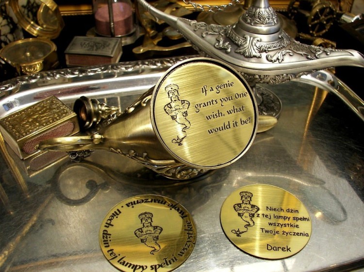 kaganek złoty z dedykacją