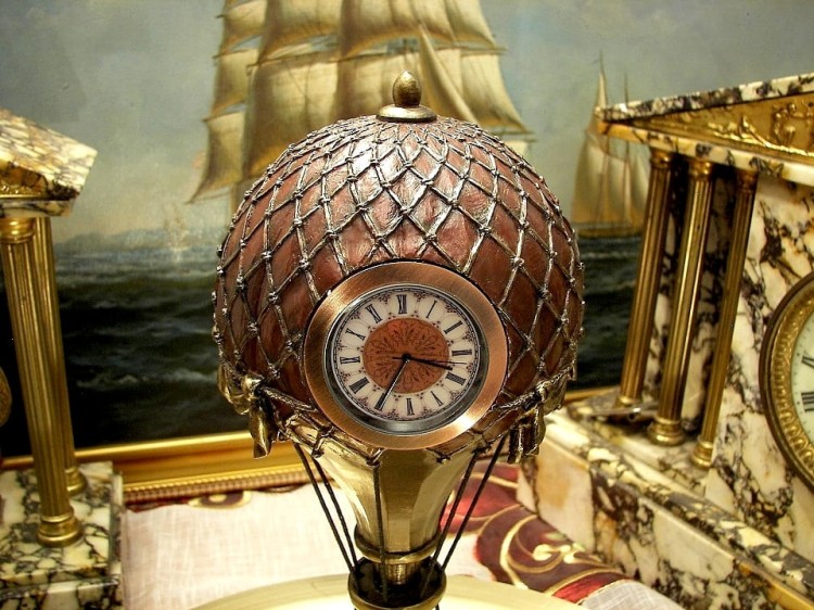 trofeum baloniarstwo steampunk balon  z zegarkiem