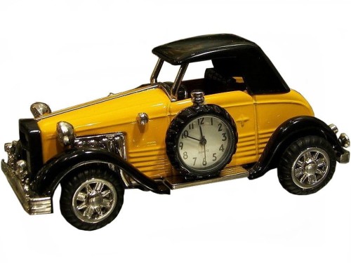 model kabriolet z zegarkiem metalowy