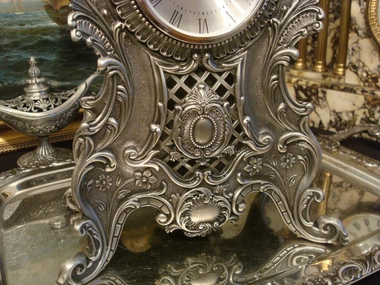 zegar, zegar kominkowy, zegar barokowy, cynowy zegar, zegar na baterie, czasomierz, budzik, chronometr, czasomierz, zegarek, zegareczek, horologium, prezent, podarunek, upominek, dar