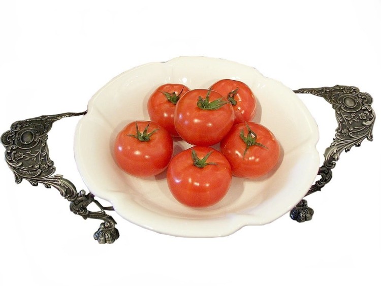 Porcelanowa misa w cynowej oprawie na prezent