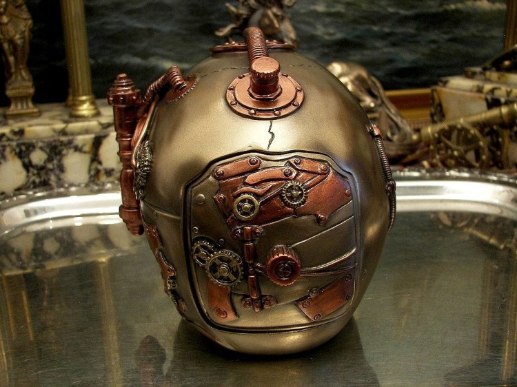 super prezent czaszka steampunk