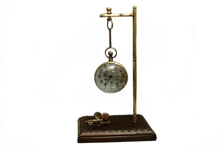 zegar kulka na stelażu mosiężnym na prezent