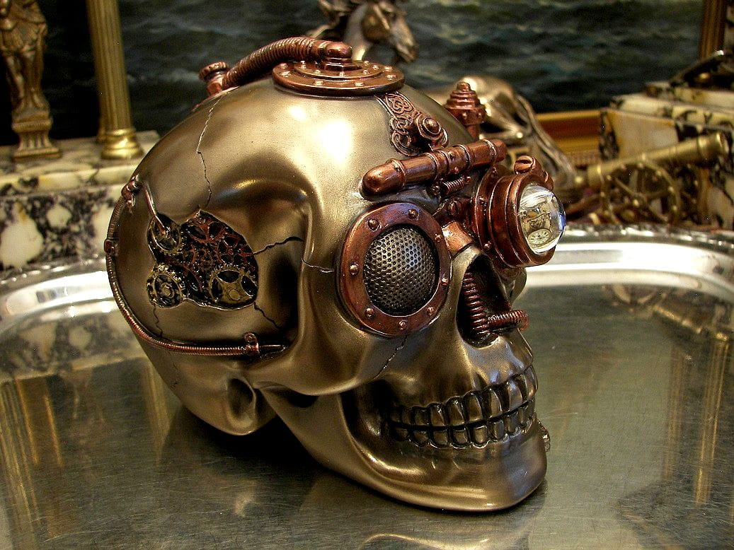 czacha steampunk szkatułka z grawerem