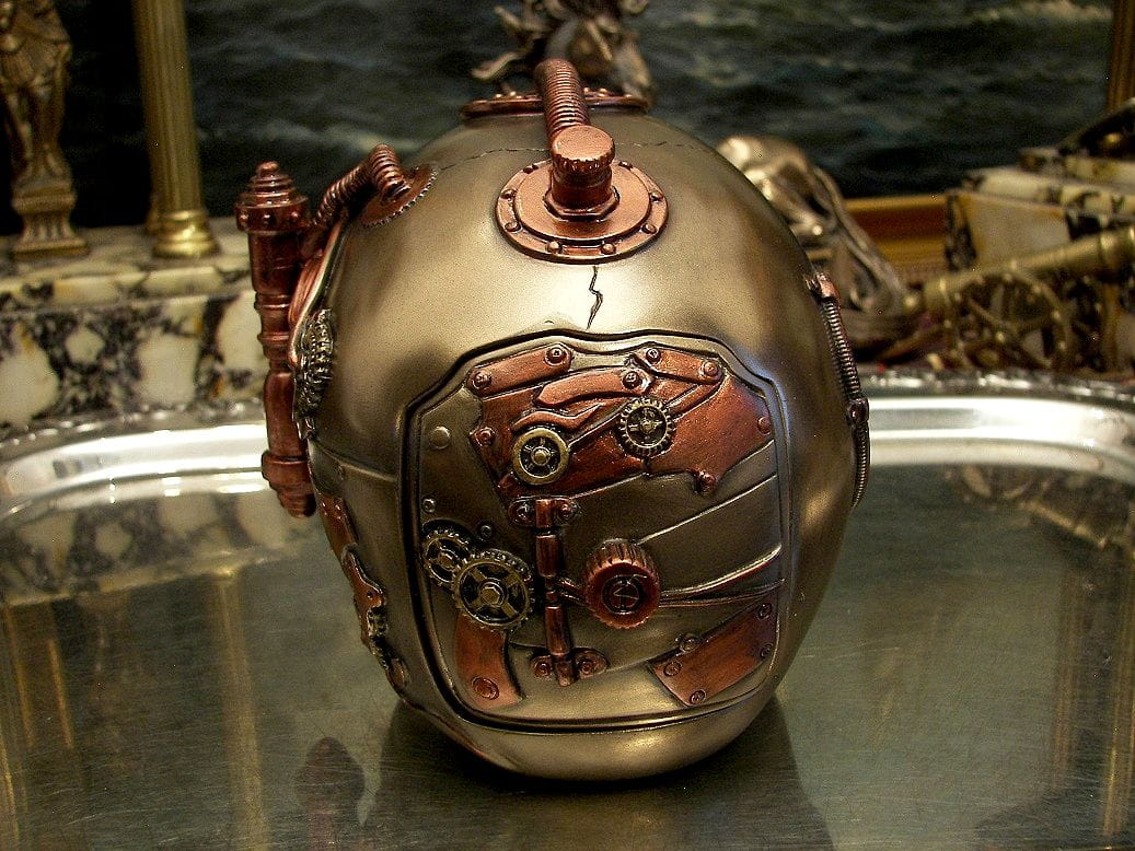 super prezent czaszka steampunk